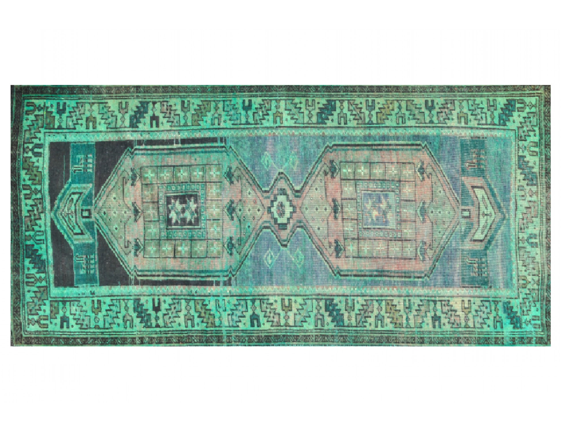  Vintage Tapis  vert <br/>225 x 114 cm