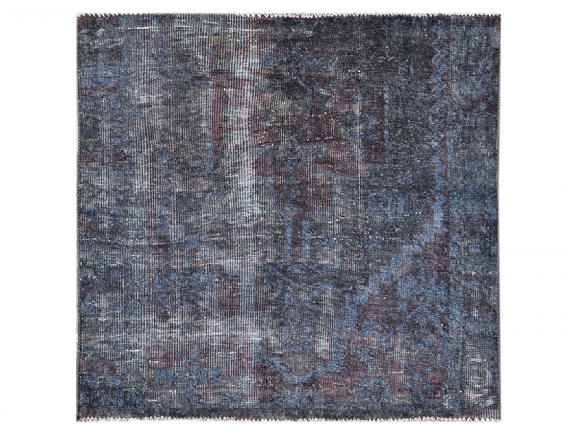 Alfombra vintage  azul <br/>110 x 107 cm