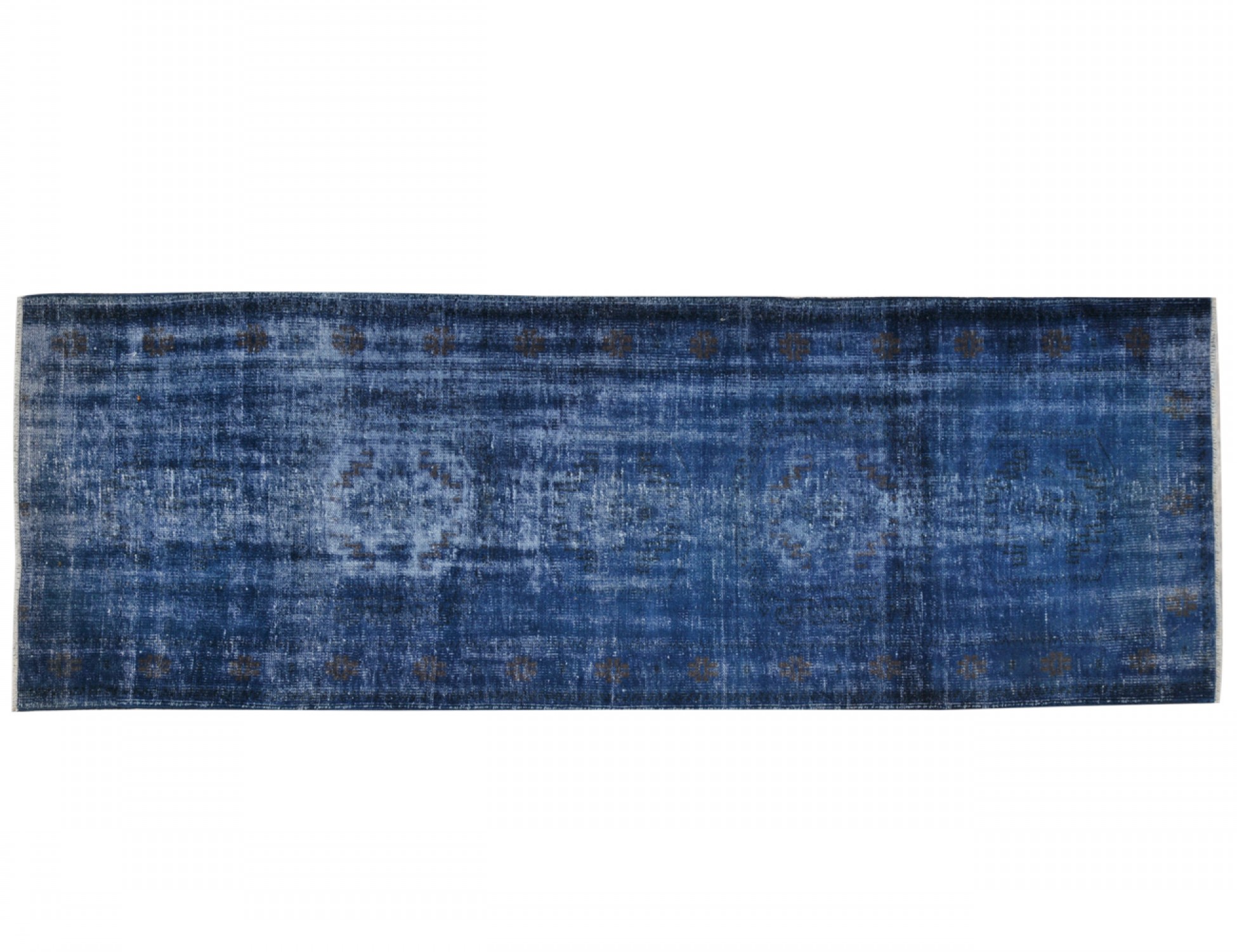 Alfombra vintage  azul <br/>345 x 119 cm